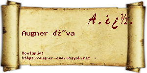 Augner Éva névjegykártya